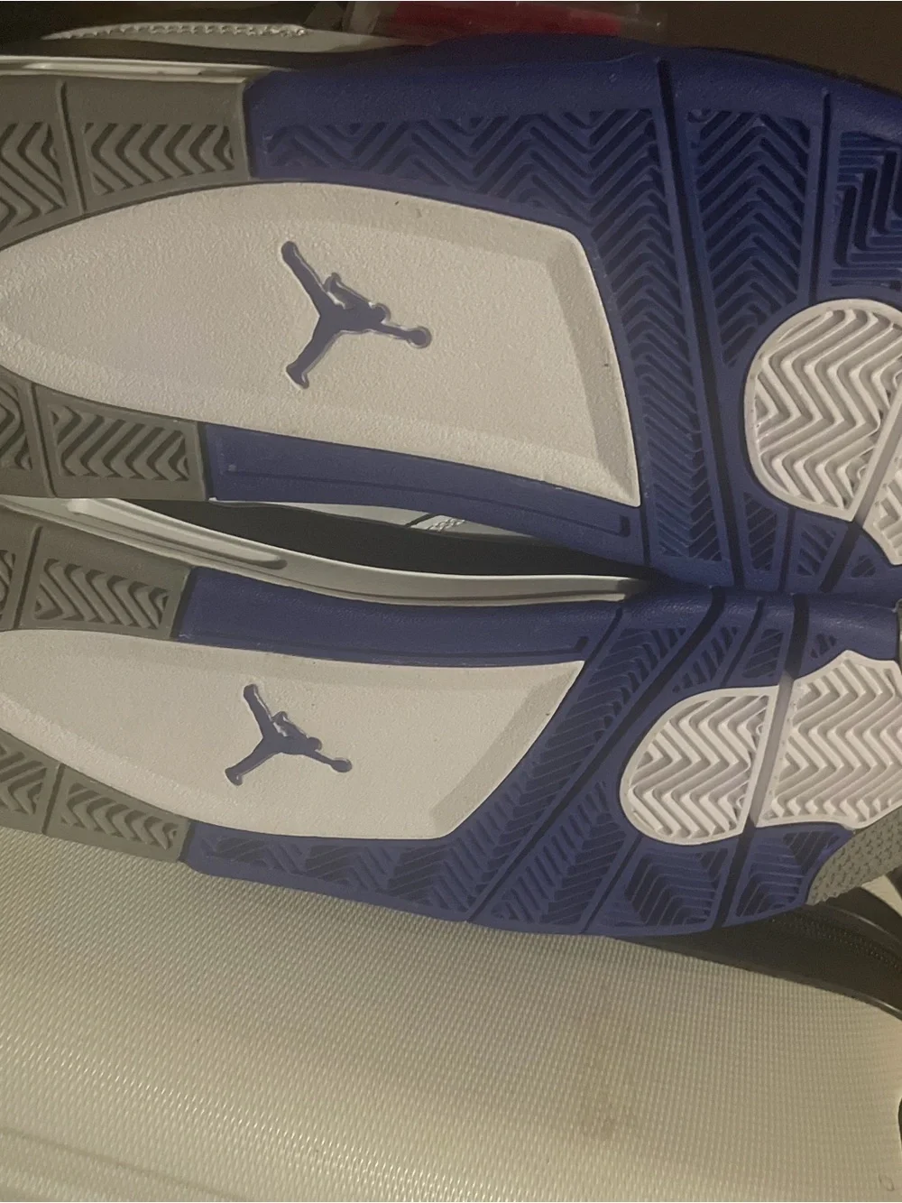 Jordan Kids White and Royal Blue Retro Sneakers